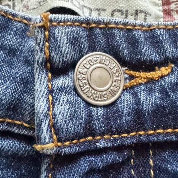 VTG Levis 518 Superlow Boot cut Jeans Women's Sz 13 Jr S Blue Vintage Retro Y2K - Picture 3 of 16